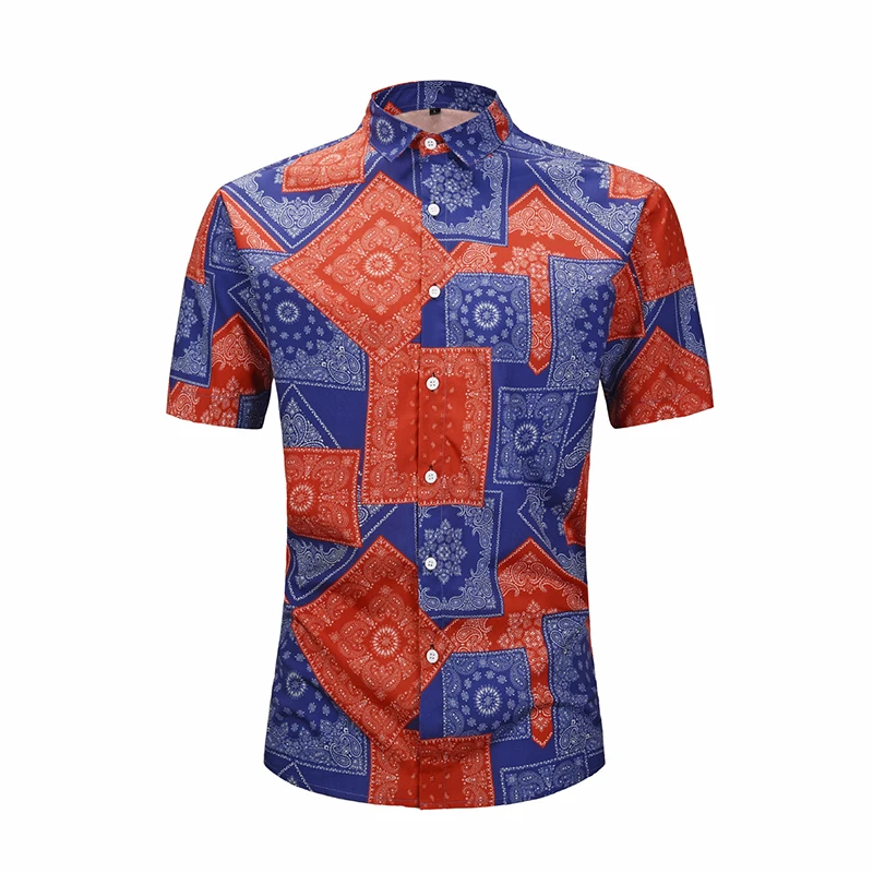 Fashion Men's Boho Geometric Print Shirts Masculina Short Sleeve Shirt Mens Turn-down Collar Shirts Slim Casual Men Blouse
Fashion Men's Boho Geometric Print Shirts Masculina Short Sleeve Shirt Mens Turn-down Collar Shirts Slim Casual Men Blouse