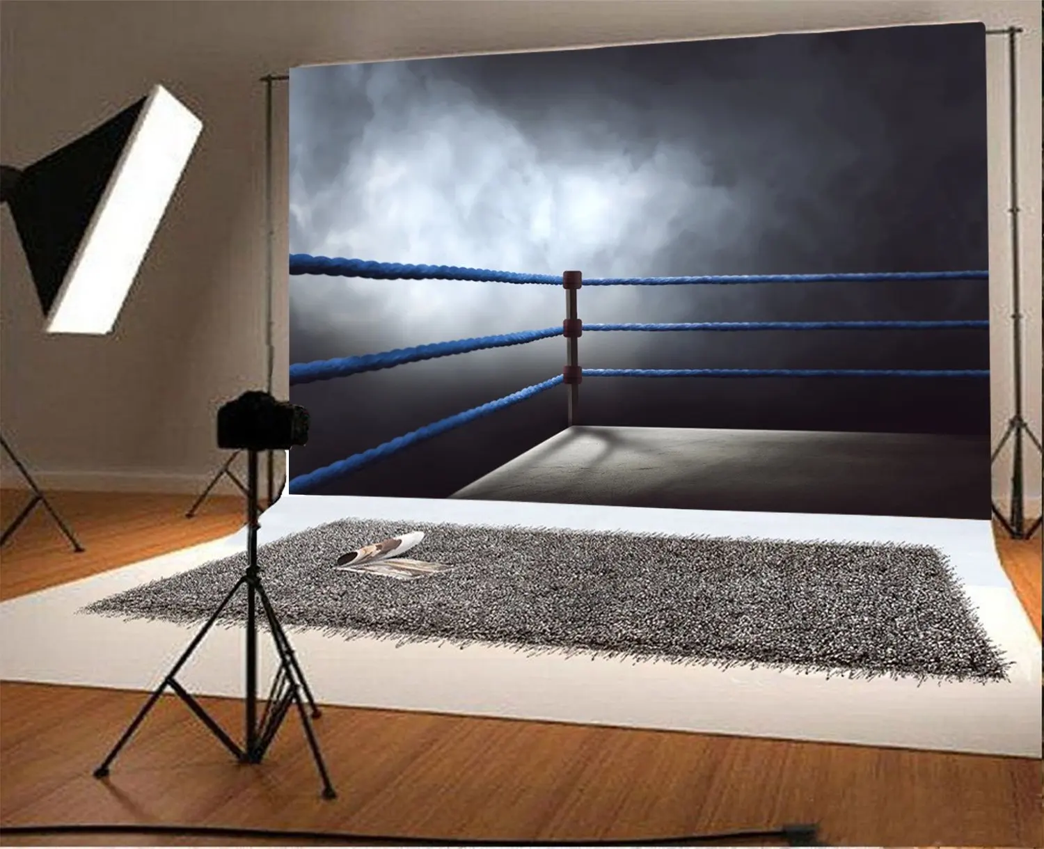 Regular Boxing Ring Ropes Spotlight Grey backdrops polyester or Vinyl cloth High quality Computer print wall background
Regular Boxing Ring Ropes Spotlight Grey backdrops polyester or Vinyl cloth High quality Computer print wall background