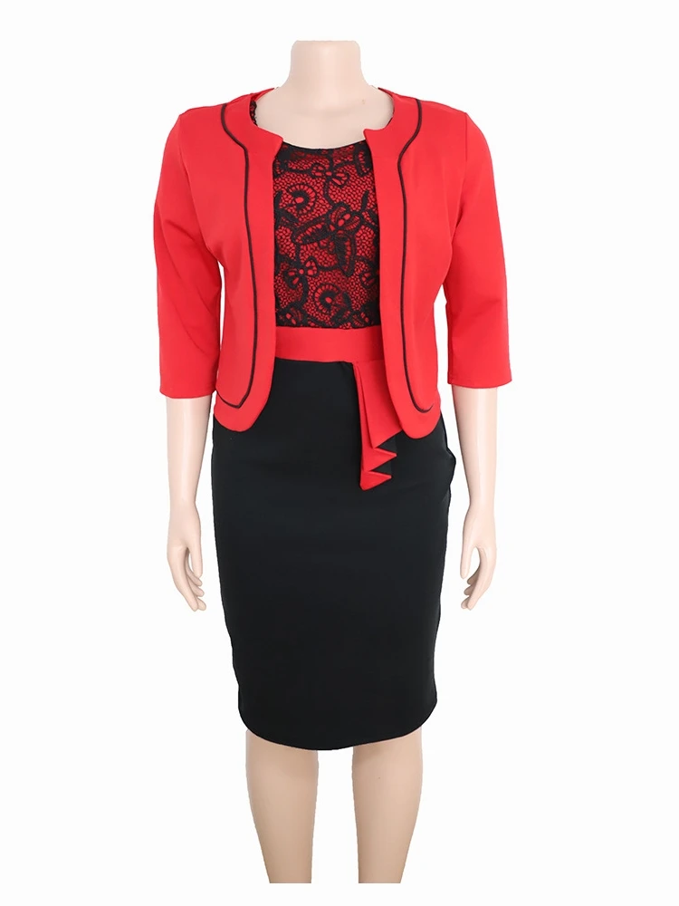 Vintage Elegant Party Office Lady African Style Two piece Sets Lace Women Dress XL-4XL Big Size Bodycon Pencil Female Dress
Vintage Elegant Party Office Lady African Style Two piece Sets Lace Women Dress XL-4XL Big Size Bodycon Pencil Female Dress