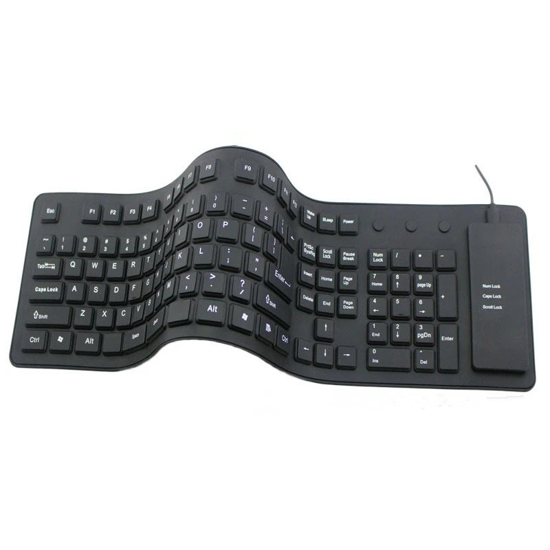 Silicone soft keyboard waterproof mute portable folding 109 key USB interface plug and play support multi-language
Silicone soft keyboard waterproof mute portable folding 109 key USB interface plug and play support multi-language