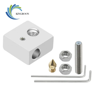 KINGROON MK8 Heated Block Kit 3D Printer Part 1*Aluminium Heated Block+1*1.75mm 0.4mm Nozzle+1*30mm M6 Throat+ 2*M6 Nut+2*Wrench
KINGROON MK8 Heated Block Kit 3D Printer Part 1*Aluminium Heated Block+1*1.75mm 0.4mm Nozzle+1*30mm M6 Throat+ 2*M6 Nut+2*Wrench