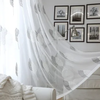 Modern Leaf Embroidered Tulle Window Curtains for Living Room Bedroom Curtains for Kitchen Sheer Curtain Tulle for Window Drapes
Modern Leaf Embroidered Tulle Window Curtains for Living Room Bedroom Curtains for Kitchen Sheer Curtain Tulle for Window Drapes