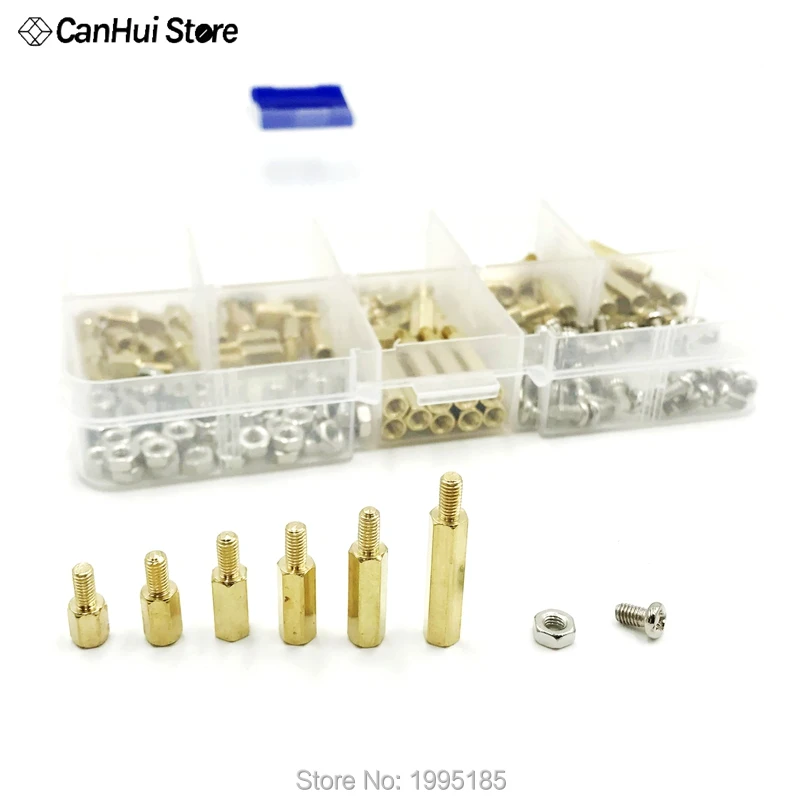 180Pcs/set M3*L+6mm Hex Nut Spacing Screw Brass Threaded Pillar PCB Motherboard Standoff Spacer Kit M3*10+6 12 15 20 6 8+6
180Pcs/set M3*L+6mm Hex Nut Spacing Screw Brass Threaded Pillar PCB Motherboard Standoff Spacer Kit M3*10+6 12 15 20 6 8+6