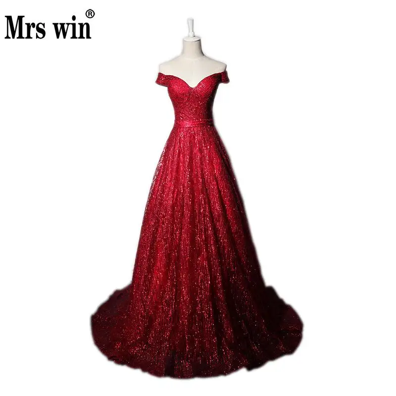 Mrs Win Sexy Boat Neck Evening Dress 2019New Red Wine Color Slim Banquet Toast Long Skirt Evening Dress Vestido De Festa L
Mrs Win Sexy Boat Neck Evening Dress 2019New Red Wine Color Slim Banquet Toast Long Skirt Evening Dress Vestido De Festa L