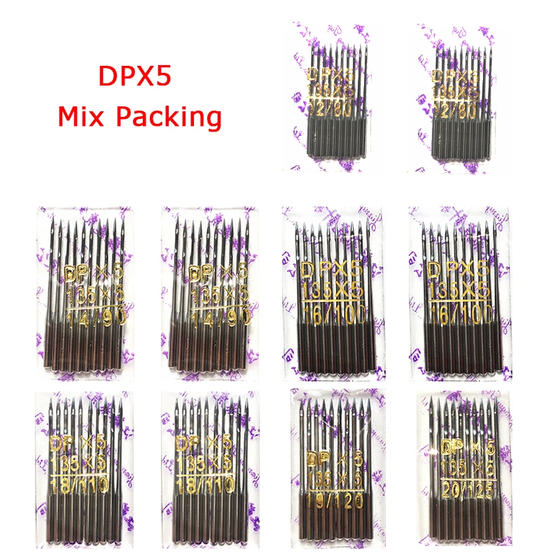 Sewing Needle DPX5 Mix Packing For Typical Sunstar Taking Seiko Consew Juki Pfaff Adler Lockstitch 12/80 90/14 16/100 18/110
Sewing Needle DPX5 Mix Packing For Typical Sunstar Taking Seiko Consew Juki Pfaff Adler Lockstitch 12/80 90/14 16/100 18/110