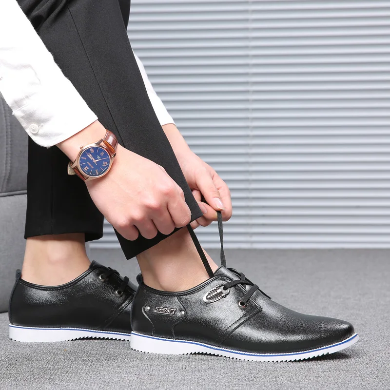 SYWGDC Men Casual Shoes Fashion Leather Casual Shoes for Men Summer Lace Up Men's Flats Shoes Dropshipping Big Size 38-46
SYWGDC Men Casual Shoes Fashion Leather Casual Shoes for Men Summer Lace Up Men's Flats Shoes Dropshipping Big Size 38-46
