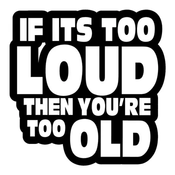 14*14.1CM IF IT'S TOO LOUD YOU'RE TOO OLD Funny Car Styling Decal Stickers Accessories Black/Silver C9-0486
14*14.1CM IF IT'S TOO LOUD YOU'RE TOO OLD Funny Car Styling Decal Stickers Accessories Black/Silver C9-0486