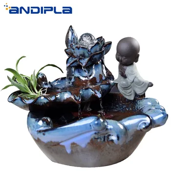 110/220V Creative LED Rotate Crystal Ball Flowing Water Fountain Lucky Feng Shui Wheel Home Desktop Decoration Ceramic Crafts
110/220V Creative LED Rotate Crystal Ball Flowing Water Fountain Lucky Feng Shui Wheel Home Desktop Decoration Ceramic Crafts