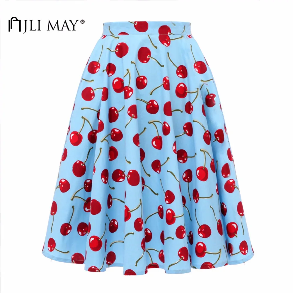 JLI MAY Vintage Hepburn Printed Cherry Skirt Korean Style Summer Women Elegant Party Retro Button Blue Midi A-Line Robe Clothes
JLI MAY Vintage Hepburn Printed Cherry Skirt Korean Style Summer Women Elegant Party Retro Button Blue Midi A-Line Robe Clothes