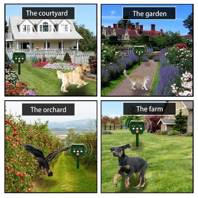 Ultrasonic Pest Dog Repeller Animal Mouse Repeller Outdoor Mouse Bird Dog Cat Repellent Solar Energy Charging for Garden Yard
Ultrasonic Pest Dog Repeller Animal Mouse Repeller Outdoor Mouse Bird Dog Cat Repellent Solar Energy Charging for Garden Yard