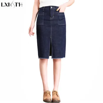 LXMSTH XS-8XL Denim Pencil Skirts Womens Plus Size Spring Autumn New High Waist Stretch Thin Split Jeans Skirt Women Midi Skirts
LXMSTH XS-8XL Denim Pencil Skirts Womens Plus Size Spring Autumn New High Waist Stretch Thin Split Jeans Skirt Women Midi Skirts