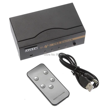 4 Port VGA Switch Box Splitter Switcher WITH Remote Control 4 In 1 Out for Computer Monitor Projector HDTV projector LCD
4 Port VGA Switch Box Splitter Switcher WITH Remote Control 4 In 1 Out for Computer Monitor Projector HDTV projector LCD