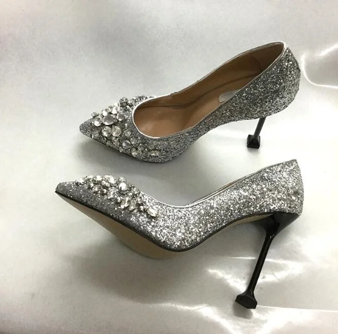 Fashion Crystals Women High Heel Pumps Designer Style Thin Heels Shoes Pointed Toe Party Shoes Spring Wine Glass Heel Shoes
Fashion Crystals Women High Heel Pumps Designer Style Thin Heels Shoes Pointed Toe Party Shoes Spring Wine Glass Heel Shoes