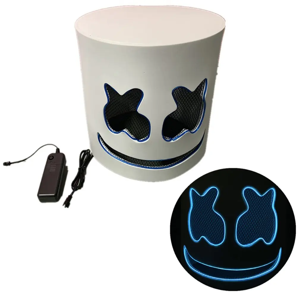 DIY EVA DJ Marshmallow EL Wire LED Helmet Mask Cosplay Prop Halloween Mask Full Face Cosplay Prop Halloween Party Bar Masks
DIY EVA DJ Marshmallow EL Wire LED Helmet Mask Cosplay Prop Halloween Mask Full Face Cosplay Prop Halloween Party Bar Masks