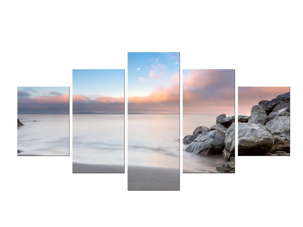 5 Pieces Free Shipping Wall Painting Canvas Art Picture Sunrise Sea With Stone Prints Home Decoration For Living Room Framed
5 Pieces Free Shipping Wall Painting Canvas Art Picture Sunrise Sea With Stone Prints Home Decoration For Living Room Framed