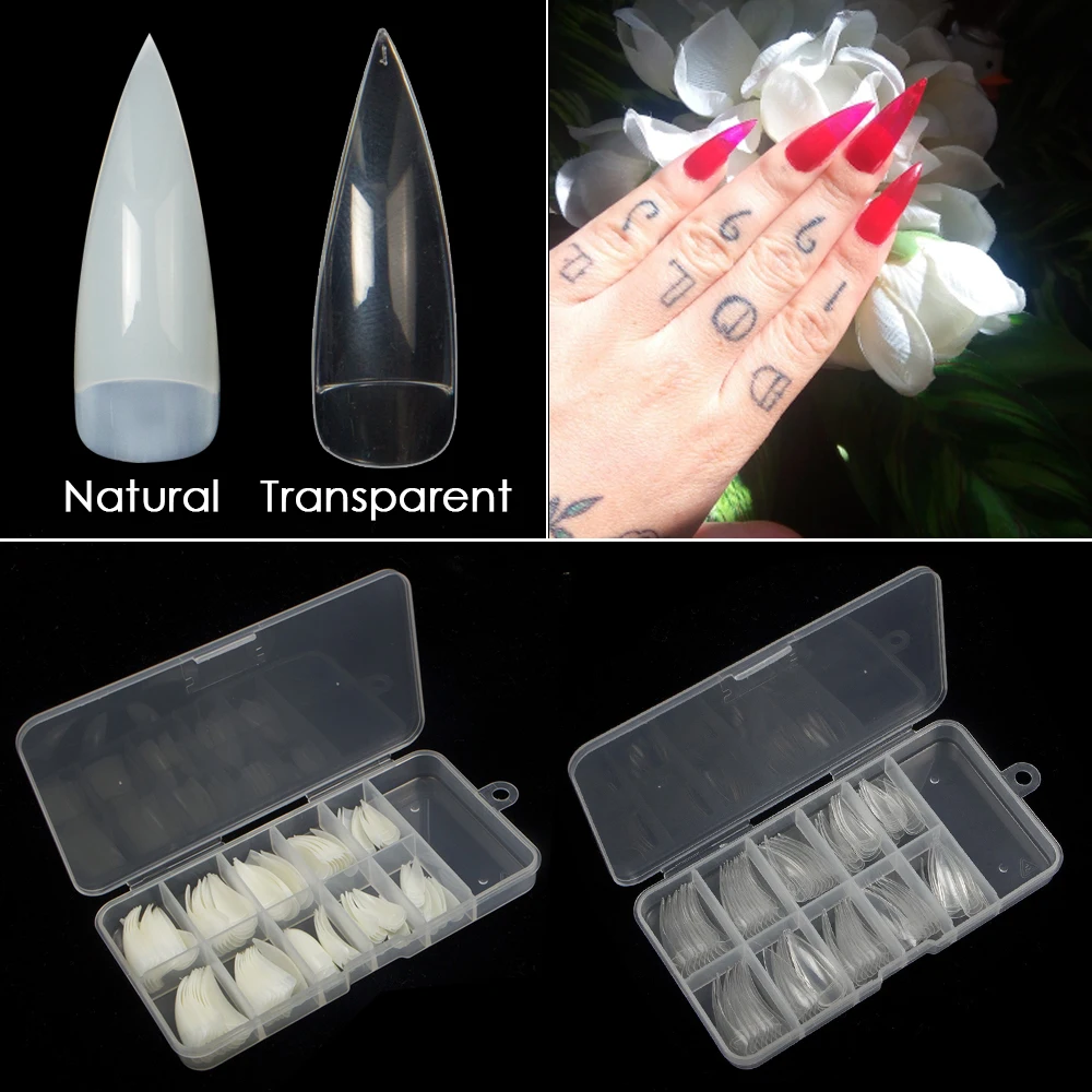 100pcs/box Long Stiletto Nails Half Cover False Nail Tips Pointed Manicure Artificial Fake Nails nep nagels faux ongles M27 M28
100pcs/box Long Stiletto Nails Half Cover False Nail Tips Pointed Manicure Artificial Fake Nails nep nagels faux ongles M27 M28