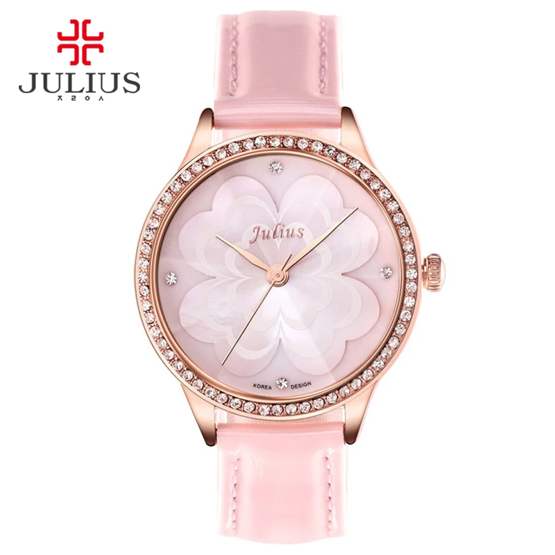 JULIUS Pink Princess Flower Watch Romantic Gift Watch Women's Jelly Rhinestone Brand Watch Lady Girl Retro Clock JA-803
JULIUS Pink Princess Flower Watch Romantic Gift Watch Women's Jelly Rhinestone Brand Watch Lady Girl Retro Clock JA-803