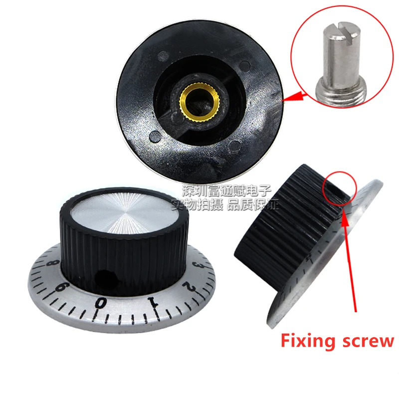 3pcs Knob C3 potentiometer band switch cap with scale digital lock screw 36MM*15MM inner hole 6MM
3pcs Knob C3 potentiometer band switch cap with scale digital lock screw 36MM*15MM inner hole 6MM