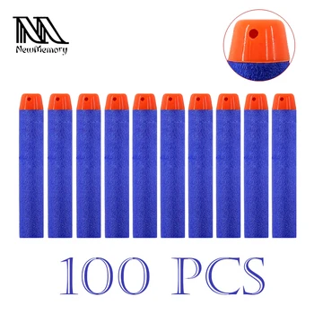 NewMemory 100PCs Soft Hollow Hole Head 7.2cm Refill Toy Gun