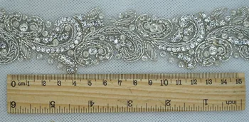 High-end wedding dress lace hand-embroidered Indian silk A diamond silver belt flower garment accessories head accessories
High-end wedding dress lace hand-embroidered Indian silk A diamond silver belt flower garment accessories head accessories