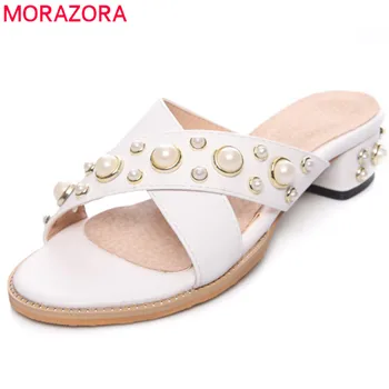 MORAZORA 2020 big size 33-43 hot sale women slippers fashion rivet summer shoes party wedding shoes square heels mules shoes
MORAZORA 2020 big size 33-43 hot sale women slippers fashion rivet summer shoes party wedding shoes square heels mules shoes
