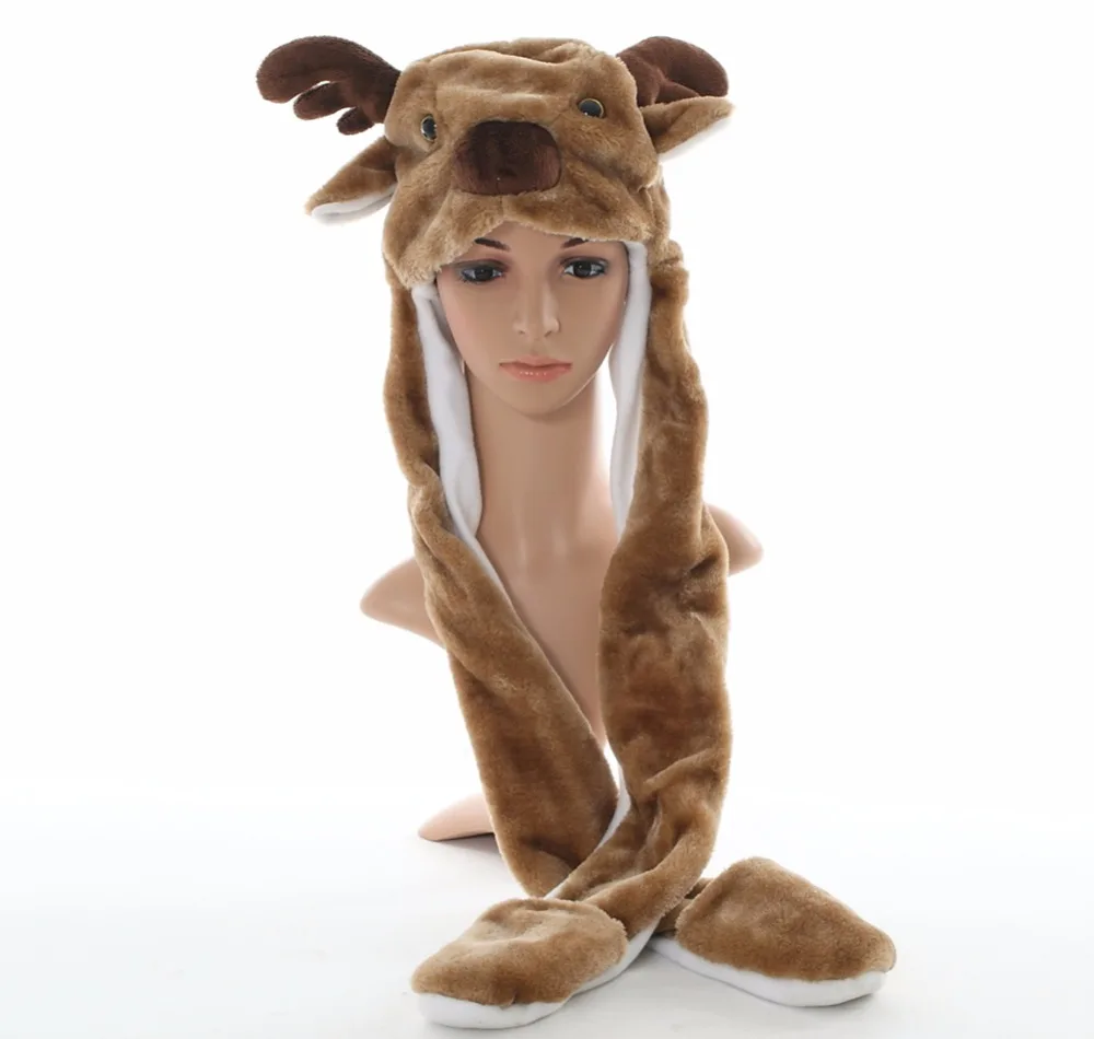 DOUBCHOW Cute Plush Brown Reindeer Animal Hats with Paws Gloves for Womens Mens Teenagers Kids Girls Boys Winter Fleece Beanie
DOUBCHOW Cute Plush Brown Reindeer Animal Hats with Paws Gloves for Womens Mens Teenagers Kids Girls Boys Winter Fleece Beanie