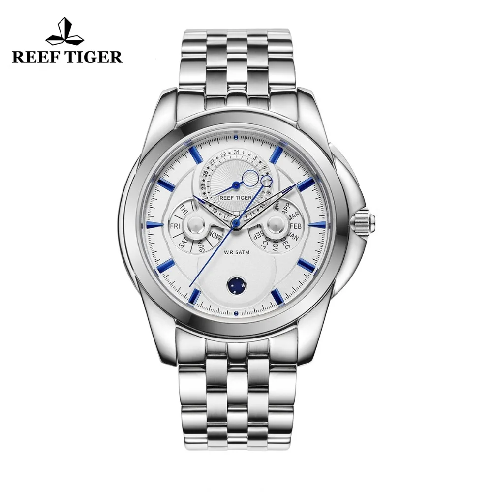 

Reef Tiger/RT Watch Casual Business Complicated Watch with Date Calender Moon Phase Watch for Men RGA830-YBY