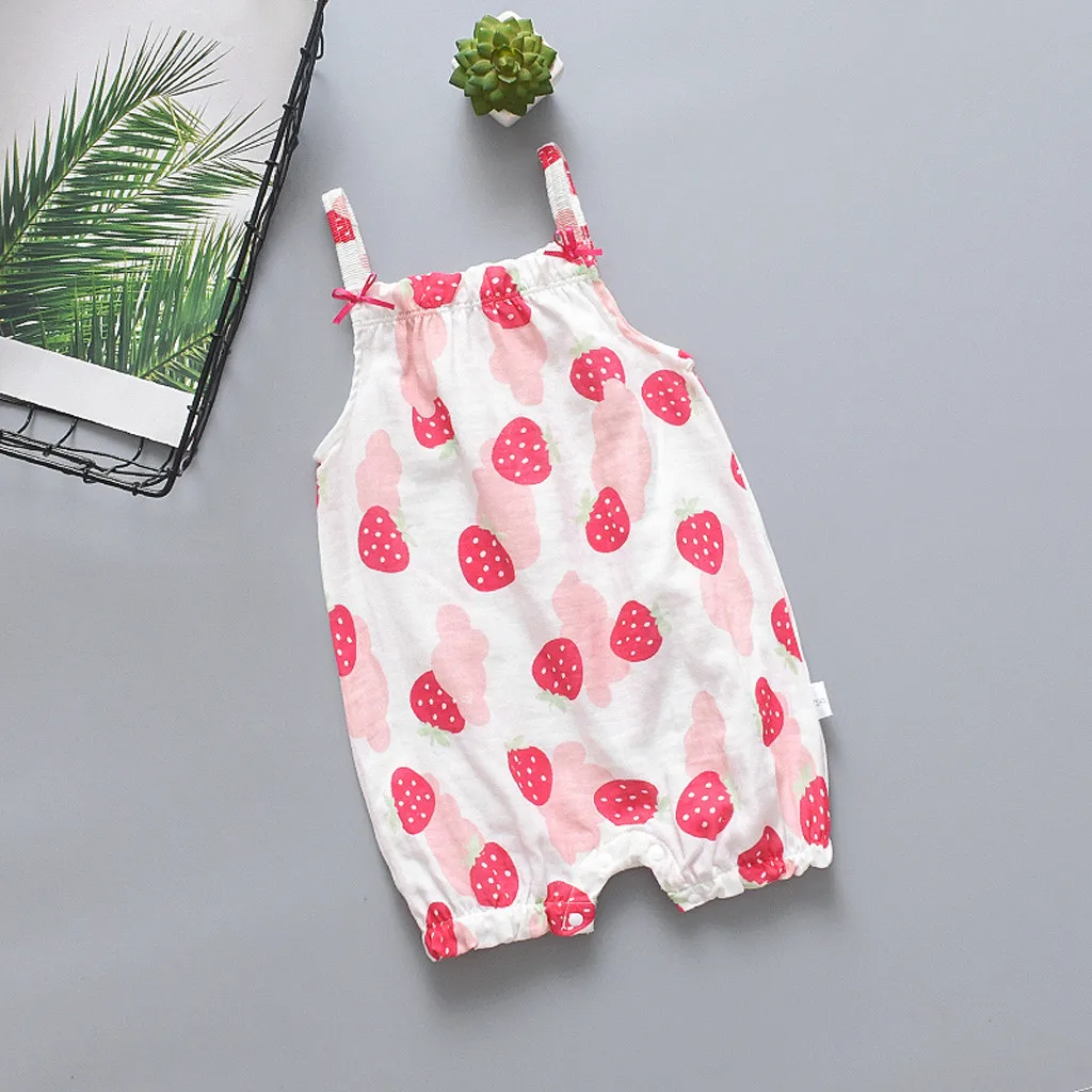 MUQGEW newborn baby girl clothes Boys Girls Sleeveless Jumpsuit Rainbow Strawberry Print Rompers pasgeboren baby kleding#y2
MUQGEW newborn baby girl clothes Boys Girls Sleeveless Jumpsuit Rainbow Strawberry Print Rompers pasgeboren baby kleding#y2