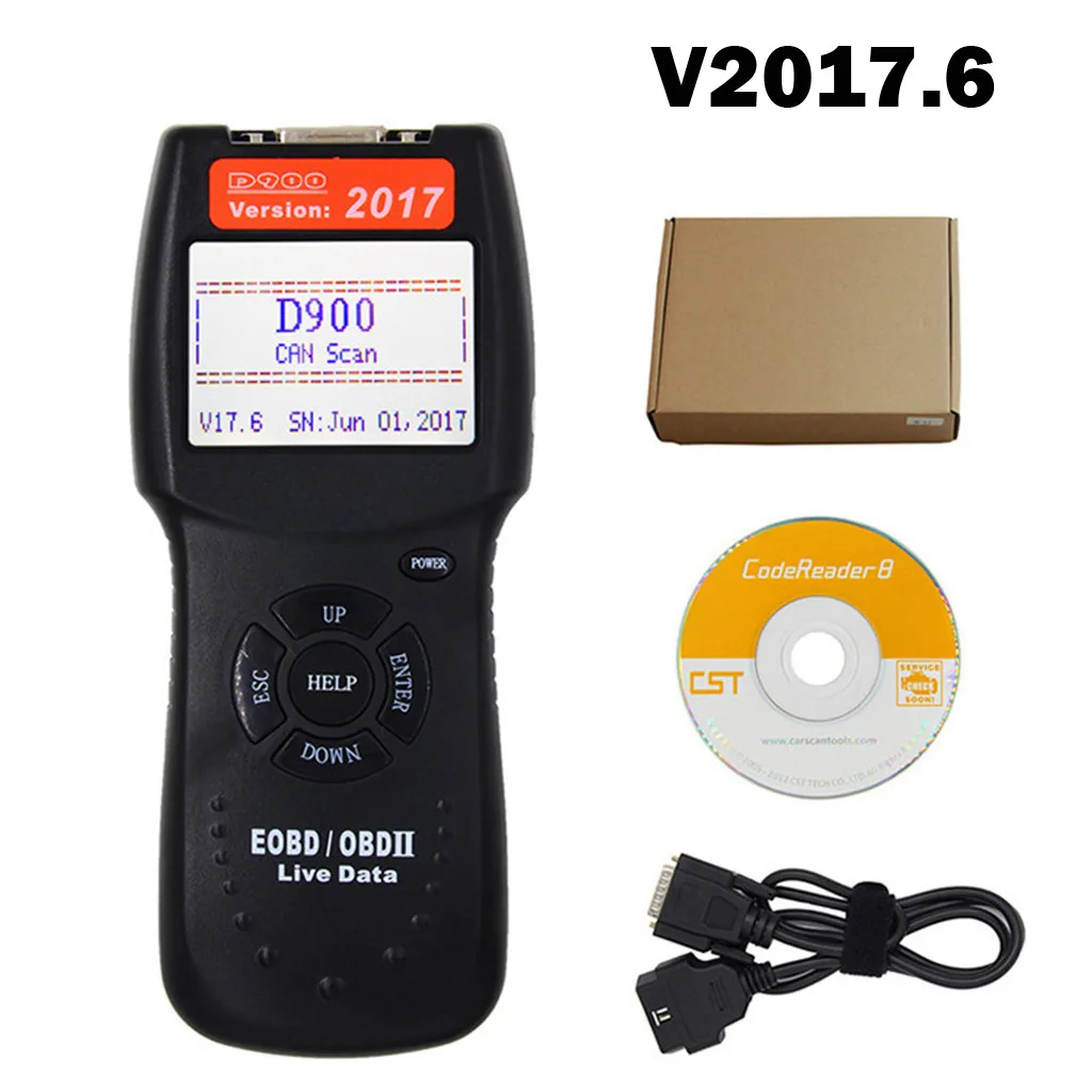 For V2017.6 D900 CANBUS OBD2 EOBD Live Data Fault Code Reader Scanner Diagnostic Tool check engine Trouble Codes DTC I / M 8Z
For V2017.6 D900 CANBUS OBD2 EOBD Live Data Fault Code Reader Scanner Diagnostic Tool check engine Trouble Codes DTC I / M 8Z