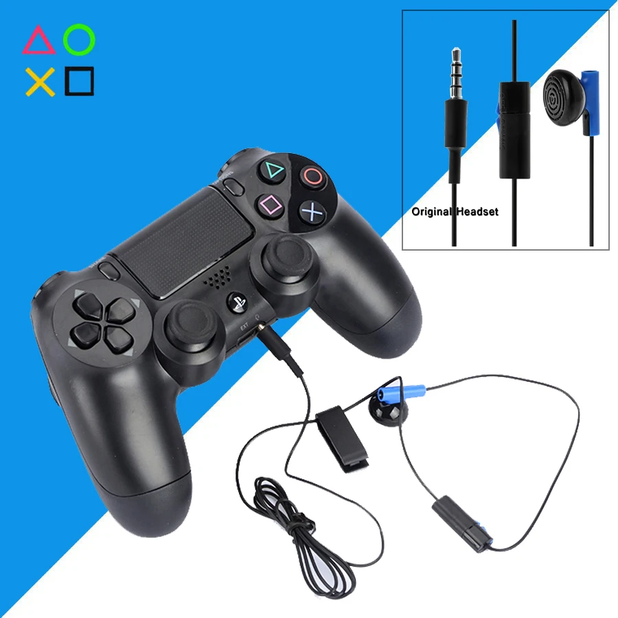 PS4 Original Headset Gaming Earphone Headphones with 3.5mm Microphone 1.2m Cable for Sony Playstation 4 Controller Accessories |