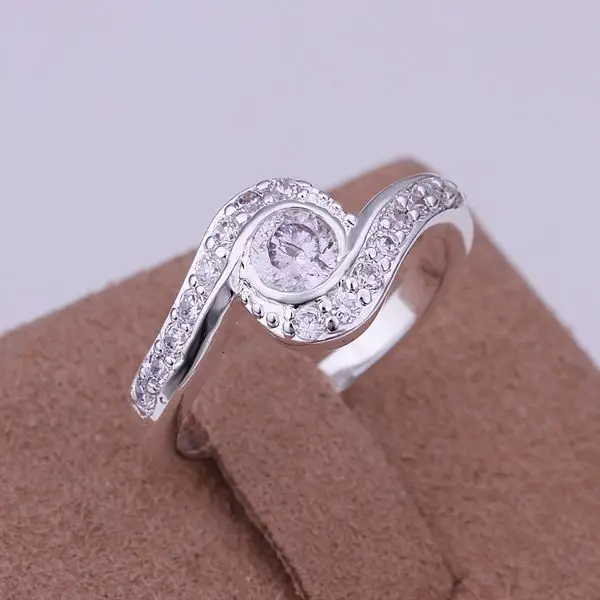 Фото R144 Бесплатная доставка кольцо из стерлингового серебра модные ювелирные изделия