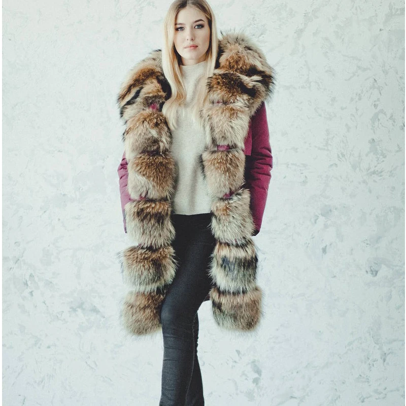 2019 Luxurious Women Real Fur Parka Female Warm Thick Winter Coat Natrual Raccoon Lining Long Jacket Park With Rex Rabbit Fur
2019 Luxurious Women Real Fur Parka Female Warm Thick Winter Coat Natrual Raccoon Lining Long Jacket Park With Rex Rabbit Fur