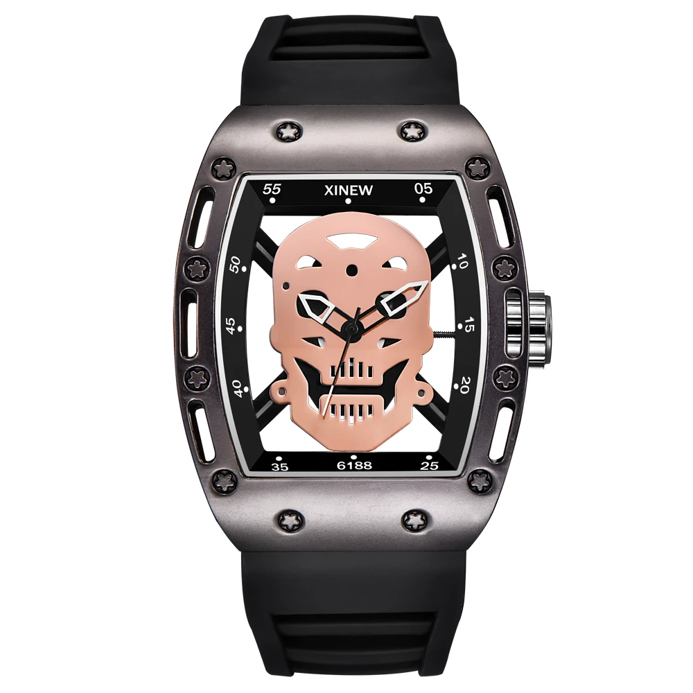 XINEW Luxury Brand Shantou Skeleton Watches Mens Rubber Sports Clock Man Large Analog Display Hours Relogio Masculino Rose Gold
XINEW Luxury Brand Shantou Skeleton Watches Mens Rubber Sports Clock Man Large Analog Display Hours Relogio Masculino Rose Gold