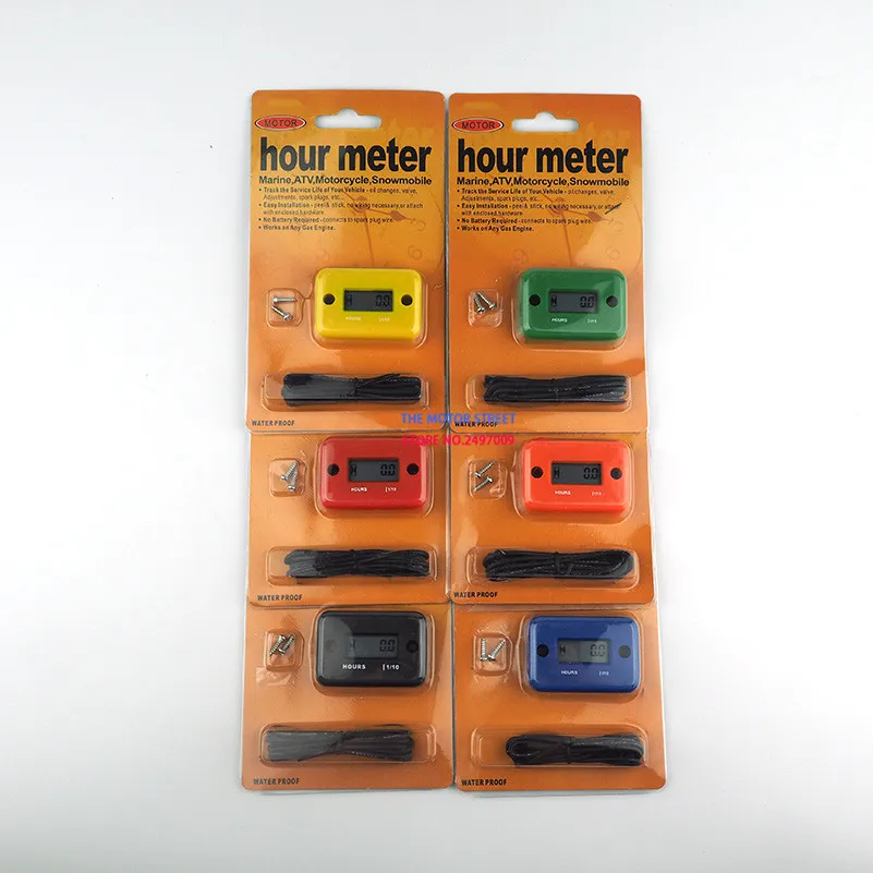 6 colors Portable Digital Tach Hour Meter Gauge LCD for 4 Stroke Gas Engine Offroad Panel Hour ATV Motorcycle Generator
6 colors Portable Digital Tach Hour Meter Gauge LCD for 4 Stroke Gas Engine Offroad Panel Hour ATV Motorcycle Generator