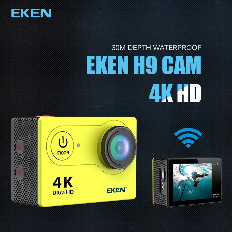 Спортивная камера EKEN H9R/H9 фирменная видеокамера для экстремальной съемки Ultra HD 4К