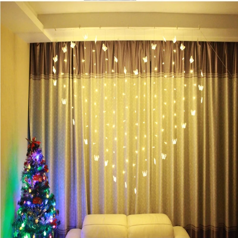 2M *1.5M Led Christmas Garland Butterfly Heart Curtain Lights Indoor 220V String Fairy Lights For Wedding Holiday Party Decor
2M *1.5M Led Christmas Garland Butterfly Heart Curtain Lights Indoor 220V String Fairy Lights For Wedding Holiday Party Decor