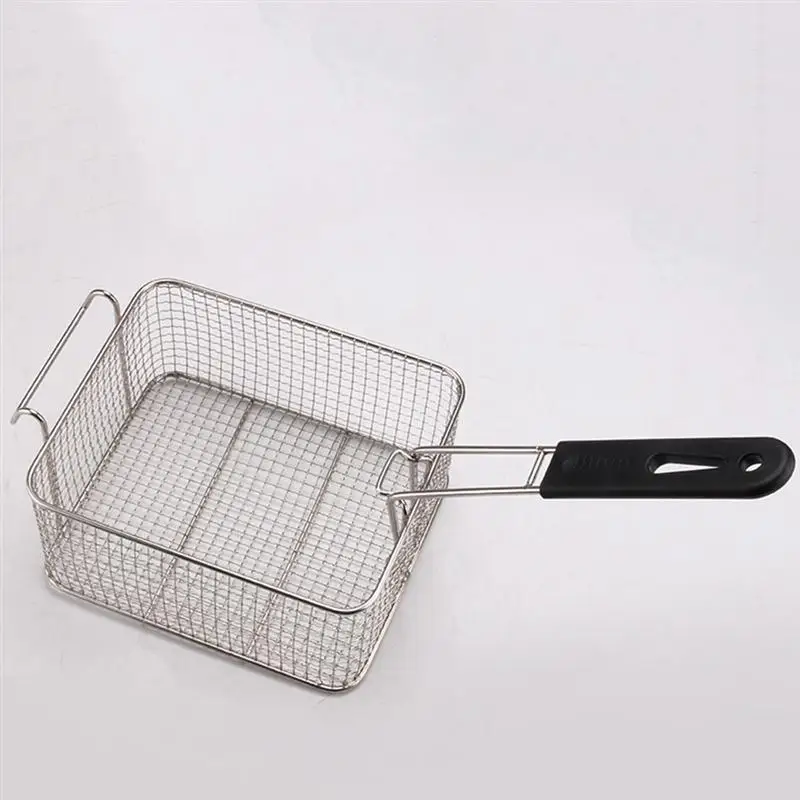 Stainless Steel Deep Fry Basket Rectangle Wire Mesh Strainer With Long Handle Frying Cooking Tool Food Presentation Tableware
Stainless Steel Deep Fry Basket Rectangle Wire Mesh Strainer With Long Handle Frying Cooking Tool Food Presentation Tableware