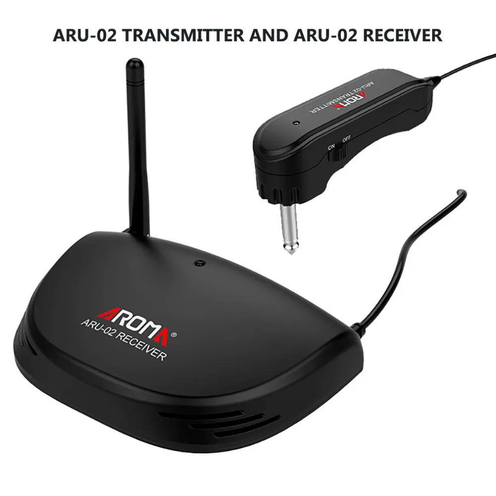 Aroma ARU-02 UHF Wireless Guitar Transmitter Digital Guitar Transmitter Receiver System Audio Wireless Transmitter Guitar
Aroma ARU-02 UHF Wireless Guitar Transmitter Digital Guitar Transmitter Receiver System Audio Wireless Transmitter Guitar