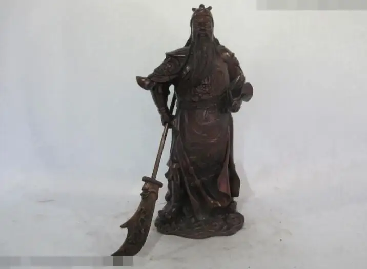 S03718 Chinese Red bronze Copper Wealth Feng Shui Dragon Guan Gong Warrior statue (B0413)
S03718 Chinese Red bronze Copper Wealth Feng Shui Dragon Guan Gong Warrior statue (B0413)