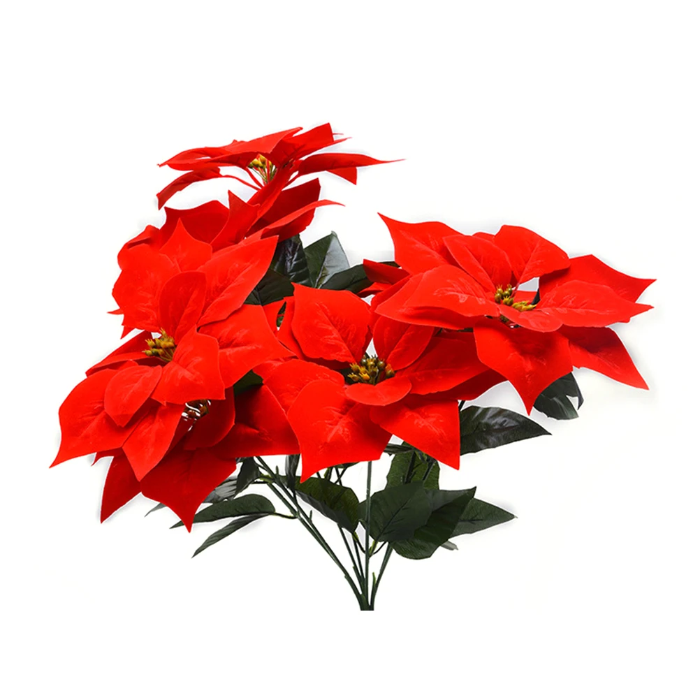 Real Touch Flannel Artificial Christmas Flowers Red Bushes Bouquets Xmas Tree Ornaments For Christmas Home Office Decor
Real Touch Flannel Artificial Christmas Flowers Red Bushes Bouquets Xmas Tree Ornaments For Christmas Home Office Decor