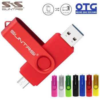 Suntrsi Sunstrsi USB Flash Drive for Android Smart Phone 64GB Metal OTG usb USB 2.0