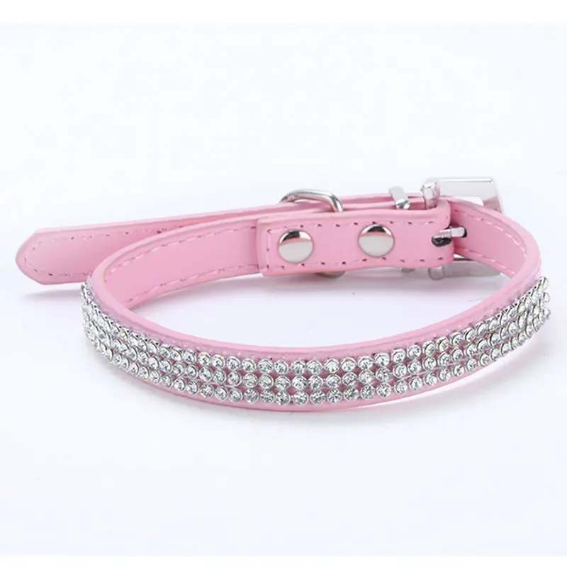 3 Rows Bling Rhinestone Small Pet Dog PU Leather Buckle Cute Cat Crystal Collar Supplies Pets
3 Rows Bling Rhinestone Small Pet Dog PU Leather Buckle Cute Cat Crystal Collar Supplies Pets