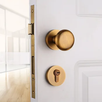 American Antique Copper Interior Room Door Lock Simple European Bedroom Mute Brushed Round Handle Single Opening Ball Lock
American Antique Copper Interior Room Door Lock Simple European Bedroom Mute Brushed Round Handle Single Opening Ball Lock