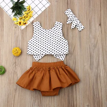 2019 New Newborn Infant Kid Cute Baby Girls Polka Dot Tops With Headband Bow Knot Skirt 3PCS Clothes
2019 New Newborn Infant Kid Cute Baby Girls Polka Dot Tops With Headband Bow Knot Skirt 3PCS Clothes