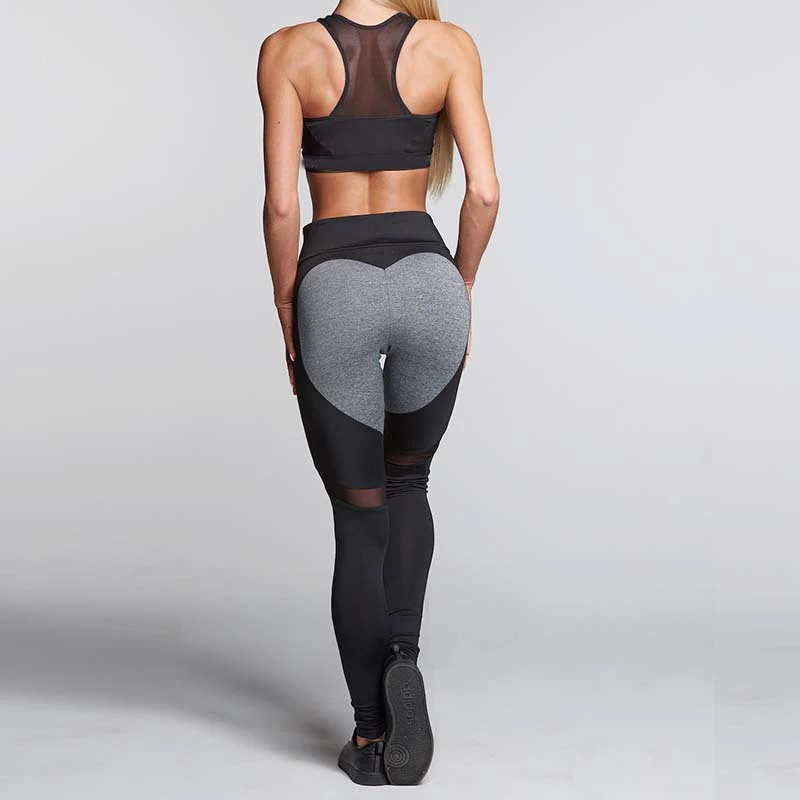 New Style Fitness Leggings Net Yarn Patchwork Pants Heart Pattern Exercising Sportswear Breathable Quick-drying Material SCL282
New Style Fitness Leggings Net Yarn Patchwork Pants Heart Pattern Exercising Sportswear Breathable Quick-drying Material SCL282