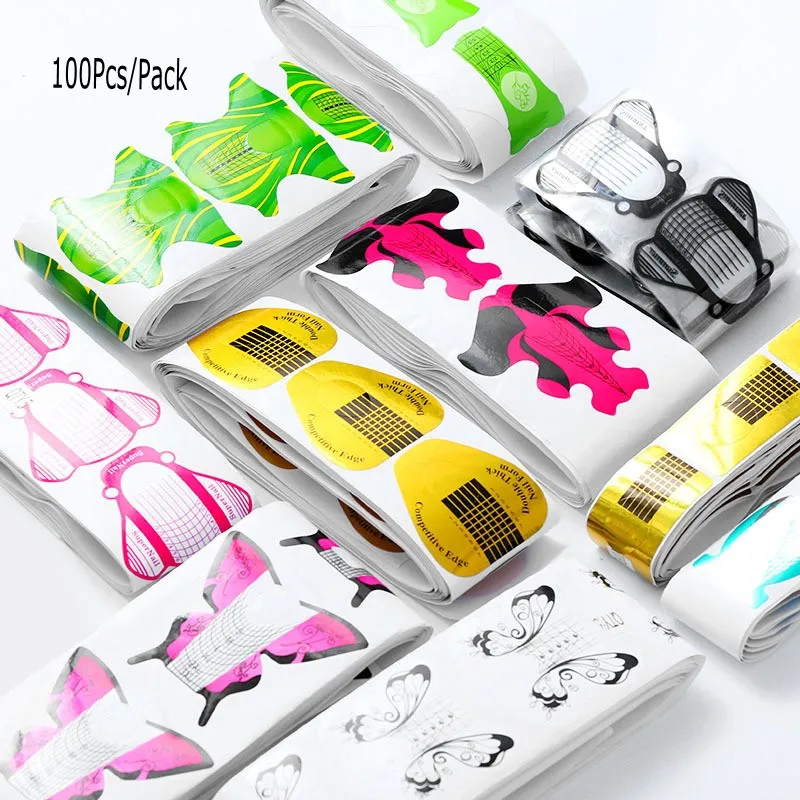 100pcs Professional Nail Forms Tips Nail Art Forms Acrylic Tip Nails Sticker Extension Forms For Gel Nail Polish Guide 10 Styles
100pcs Professional Nail Forms Tips Nail Art Forms Acrylic Tip Nails Sticker Extension Forms For Gel Nail Polish Guide 10 Styles