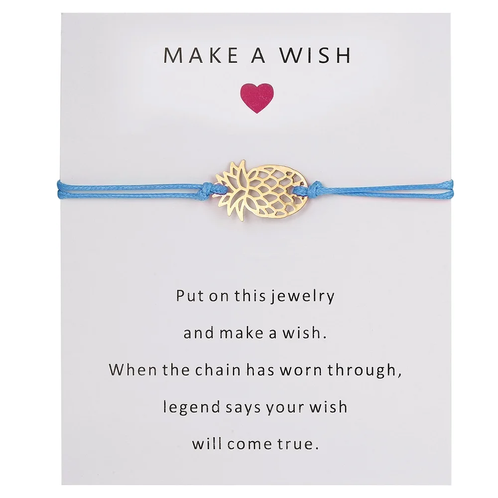 Rinhoo 1PC Heart Lettering Paper Card Hollow Pineapple Pendant Woven Rope Chain Bracelet Fashion Jewelry Gift For Women
Rinhoo 1PC Heart Lettering Paper Card Hollow Pineapple Pendant Woven Rope Chain Bracelet Fashion Jewelry Gift For Women