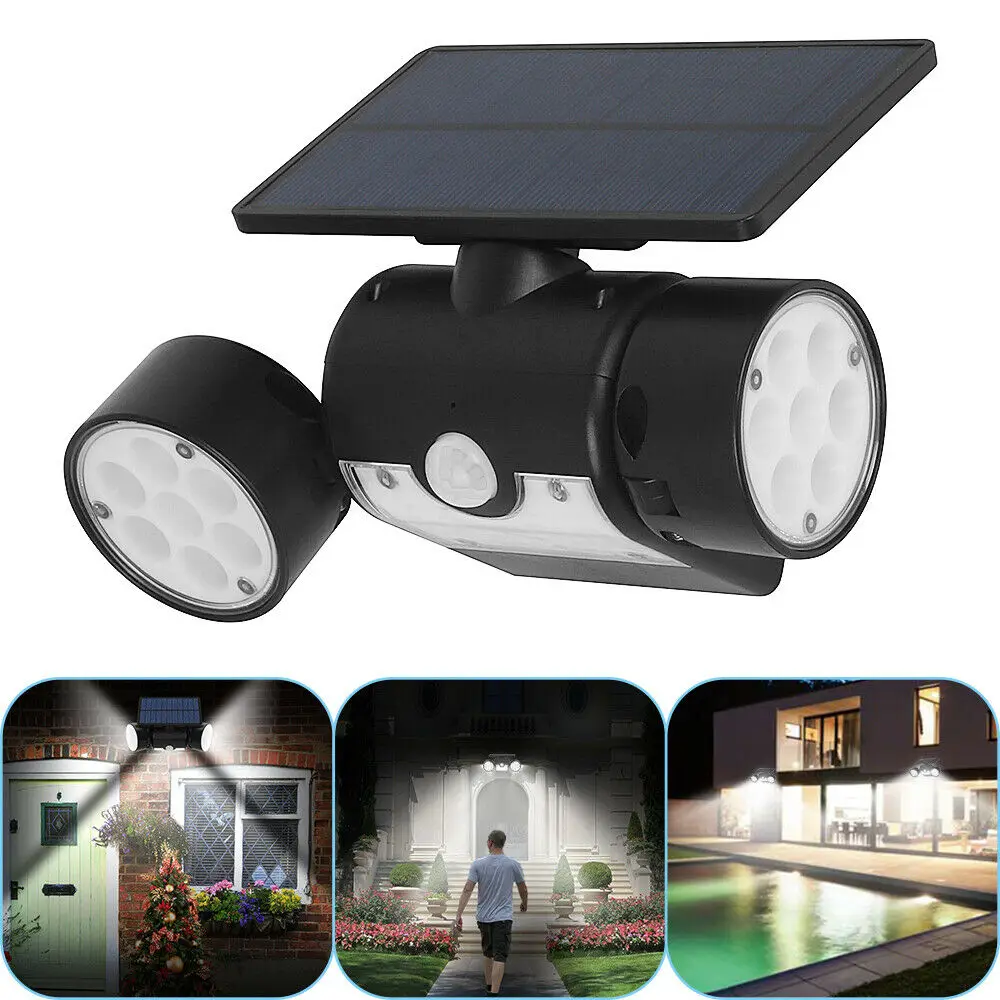 Dual Head LED Spotlight Solar Lights Outdoor Motion Sensor Garden Waterproof Sensor Wall Lamp Adjustable Angle Porch Lights
Dual Head LED Spotlight Solar Lights Outdoor Motion Sensor Garden Waterproof Sensor Wall Lamp Adjustable Angle Porch Lights