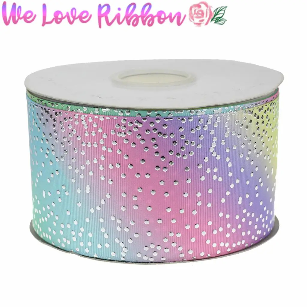3"75mm Full Mini Dots Silver Foil Rainbow Stripes Printed Grosgrain Ribbon 5yards/roll DIY Hair Bowknots Gift Packing Decor
3"75mm Full Mini Dots Silver Foil Rainbow Stripes Printed Grosgrain Ribbon 5yards/roll DIY Hair Bowknots Gift Packing Decor
