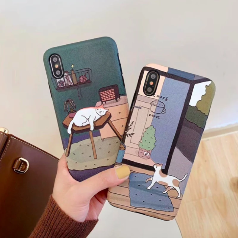 Kawaii Lazy Cat Phone Case Cover For iPhone X XR 6 6s plus Luxury protective Phone case For iPhone Xs Max 7 8 plus Phone Shell
Kawaii Lazy Cat Phone Case Cover For iPhone X XR 6 6s plus Luxury protective Phone case For iPhone Xs Max 7 8 plus Phone Shell